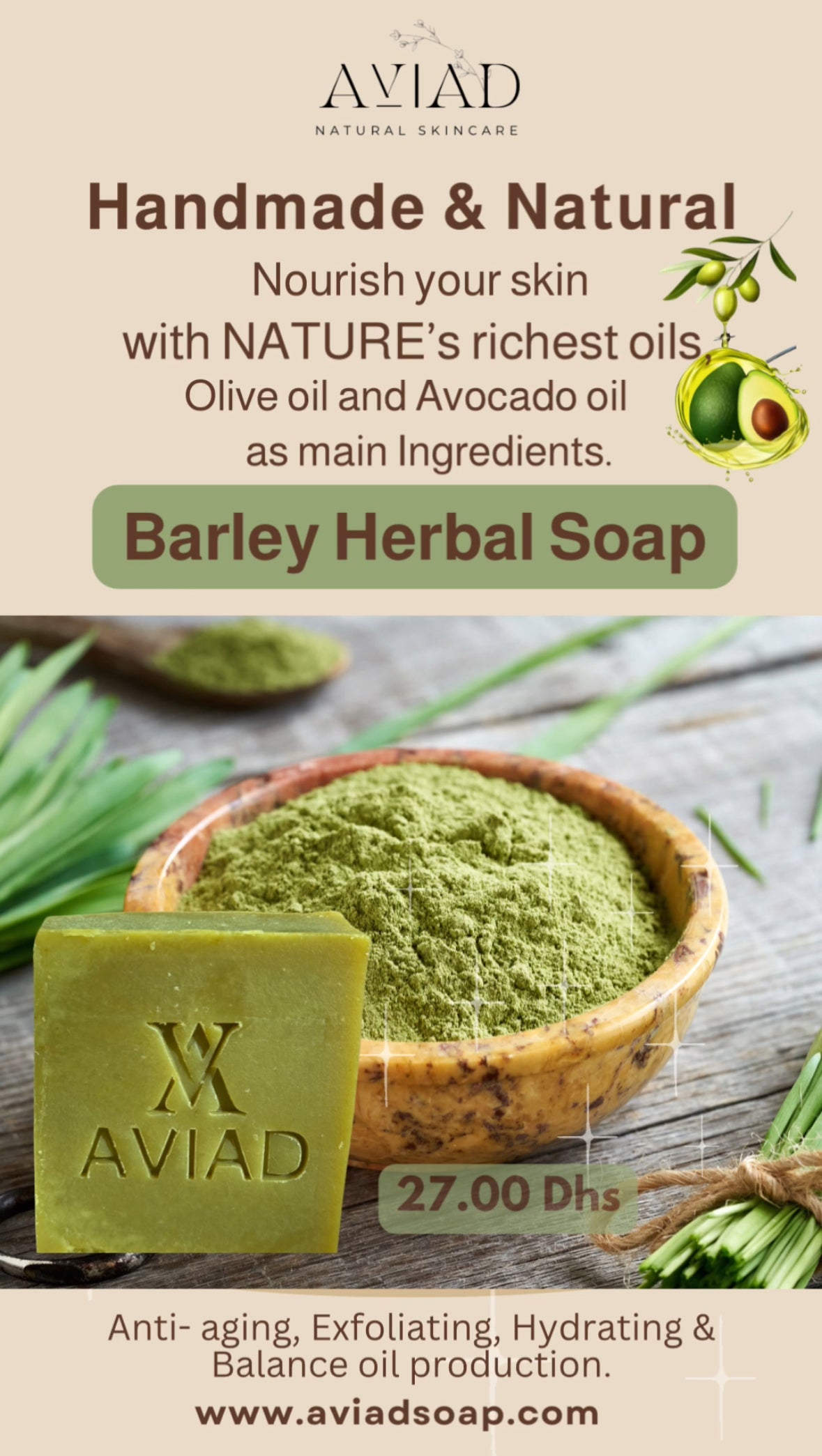 HERBAL Barley Soap